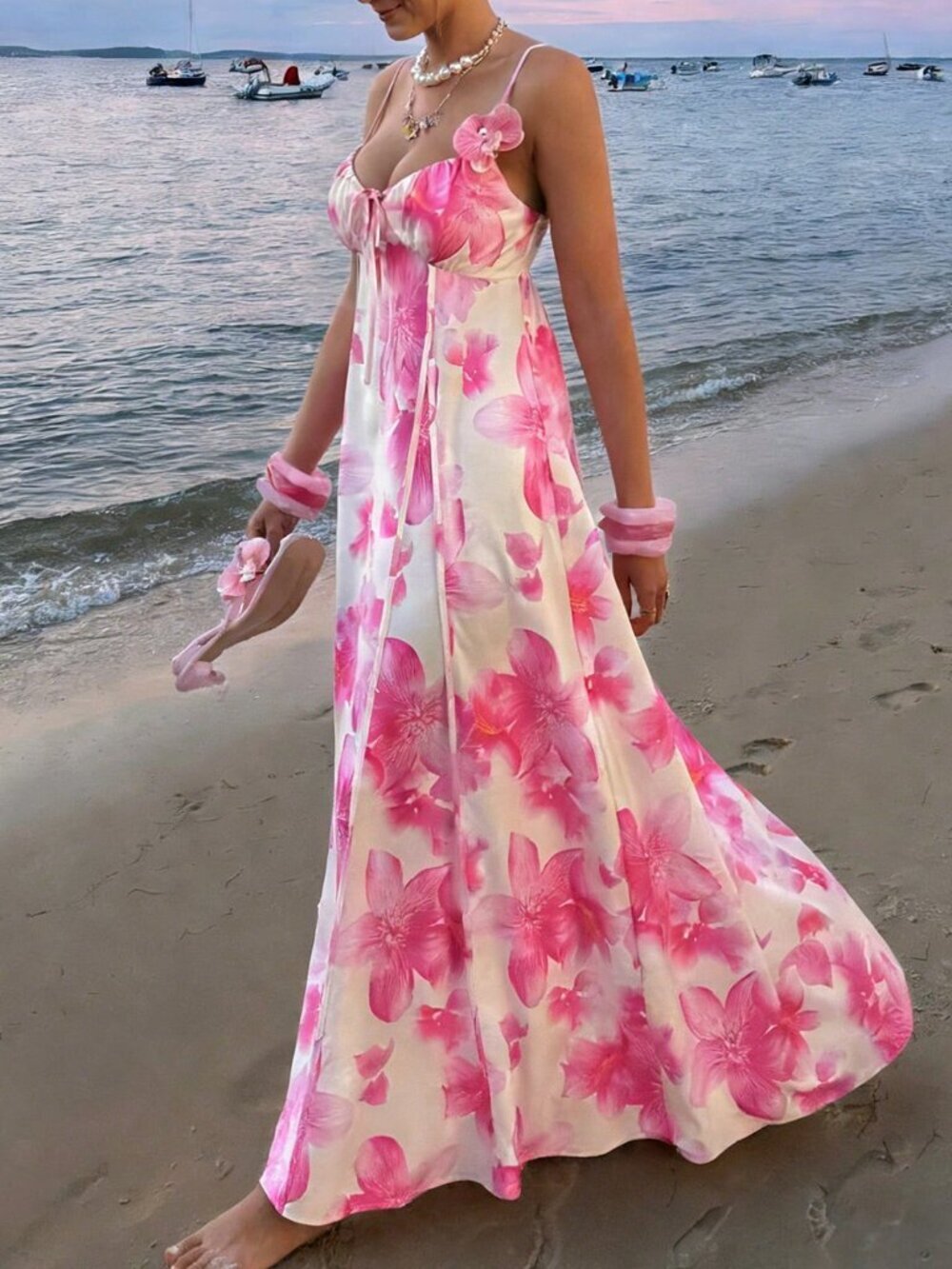 Multicolor Boho Women's Print Dress